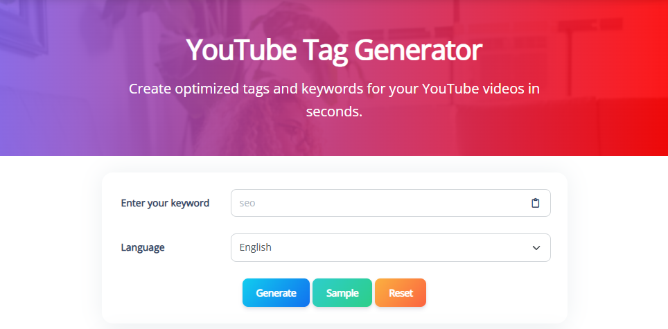 YouTube Tag Generator